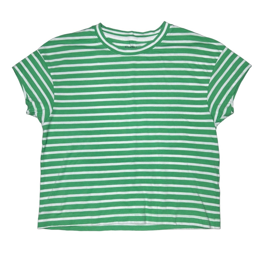 Banana Republic Boxy Cropped Stripe Tee